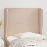 Vidaxl hoofdbord met randen 103x23x118 128cm kunstleer cappuccinokleur