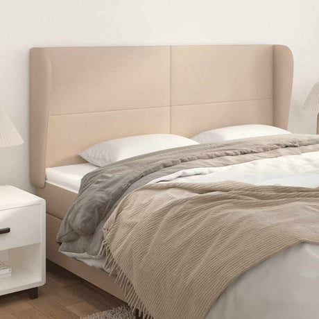 Vidaxl hoofdbord met randen 183x23x118 128cm kunstleer cappuccinokleur