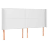 Vidaxl hoofdbord met randen 203x23x118 128 cm kunstleer wit
