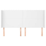 Vidaxl hoofdbord met randen 203x23x118 128 cm kunstleer wit