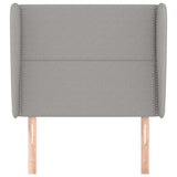 Vidaxl hoofdbord met randen 93x23x118 128 cm stof lichtgrijs