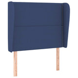 Vidaxl hoofdbord met randen 103x23x118 128 cm stof blauw