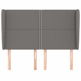 Vidaxl hoofdbord met randen 147x23x118 128 cm stof donkergrijs