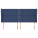 Vidaxl hoofdbord met randen 203x23x118 128 cm stof blauw