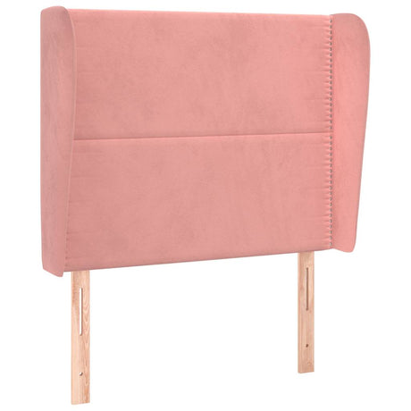 Vidaxl hoofdbord met randen 83x23x118 128 cm fluweel roze