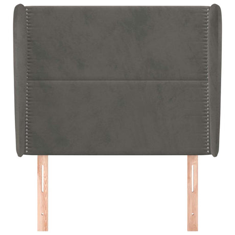 Vidaxl hoofdbord met randen 103x23x118 128 cm fluweel donkergrijs