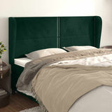 Vidaxl hoofdbord met randen 203x23x118 128 cm fluweel donkergroen