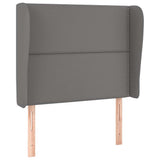 Vidaxl hoofdbord met randen 93x23x118 128 cm kunstleer grijs