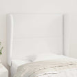 Vidaxl hoofdbord met randen 103x23x118 128 cm kunstleer wit