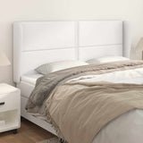 Vidaxl hoofdbord met randen 203x23x118 128 cm kunstleer wit