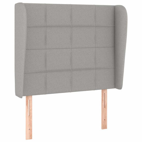 Vidaxl hoofdbord met randen 83x23x118 128 cm stof lichtgrijs