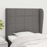 Vidaxl hoofdbord met randen 83x23x118 128 cm stof donkergrijs