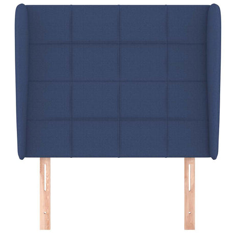 Vidaxl hoofdbord met randen 93x23x118 128 cm stof blauw