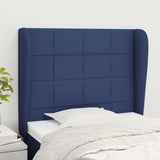 Vidaxl hoofdbord met randen 93x23x118 128 cm stof blauw