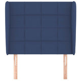 Vidaxl hoofdbord met randen 103x23x118 128 cm stof blauw