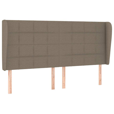 Vidaxl hoofdbord met randen 163x23x118 128 cm stof taupe