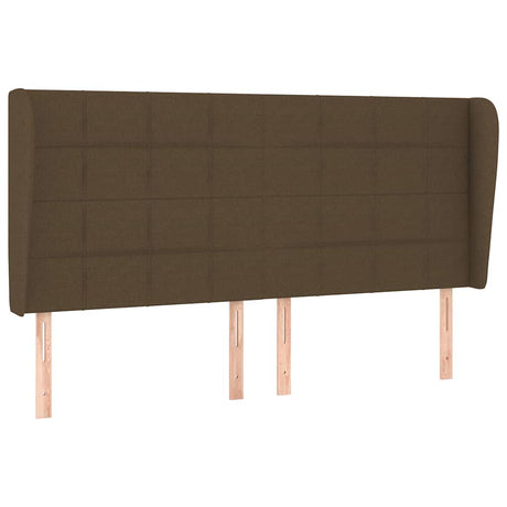 Vidaxl hoofdbord met randen 183x23x118 128 cm stof donkerbruin