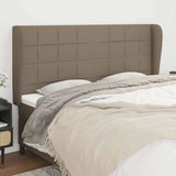 Vidaxl hoofdbord met randen 183x23x118 128 cm stof taupe