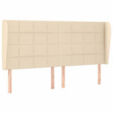 Vidaxl hoofdbord met randen 183x23x118 128 cm stof crèmekleurig