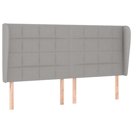 Vidaxl hoofdbord met randen 203x23x118 128 cm stof lichtgrijs