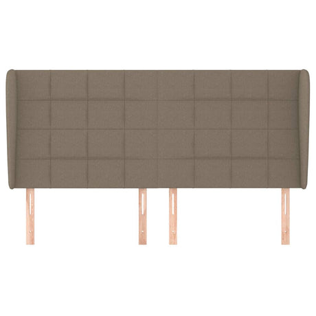 Vidaxl hoofdbord met randen 203x23x118 128 cm stof taupe