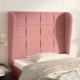 Vidaxl hoofdbord met randen 83x23x118 128 cm fluweel roze