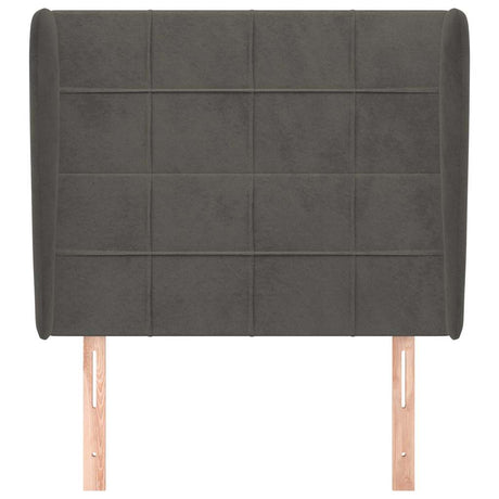 Vidaxl hoofdbord met randen 103x23x118 128 cm fluweel donkergrijs