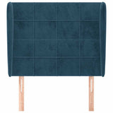Vidaxl hoofdbord met randen 103x23x118 128 cm fluweel donkerblauw