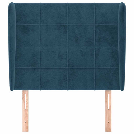 Vidaxl hoofdbord met randen 103x23x118 128 cm fluweel donkerblauw