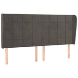 Vidaxl hoofdbord met randen 183x23x118 128 cm fluweel donkergrijs