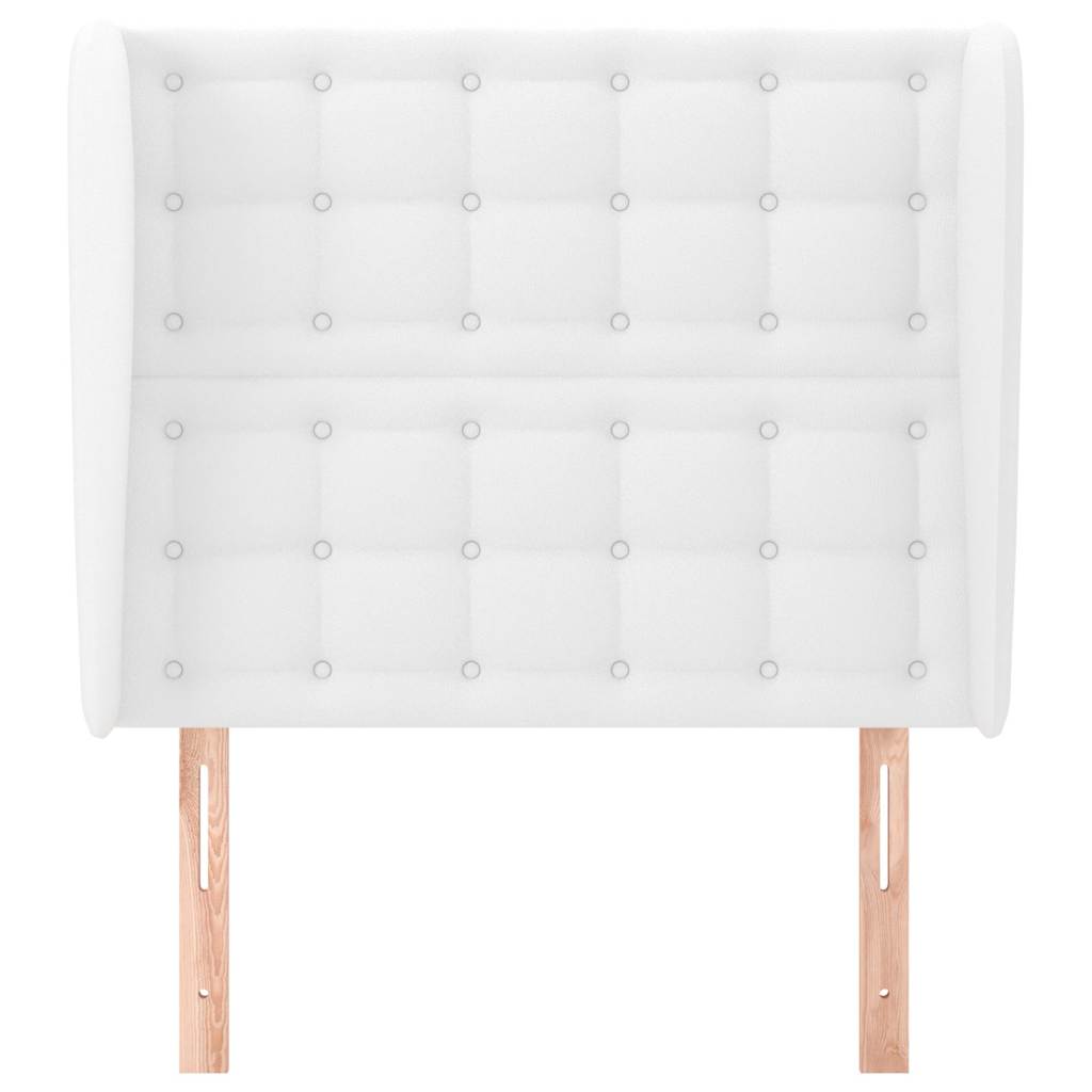 Vidaxl hoofdbord met randen 83x23x118 128 cm kunstleer wit