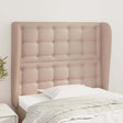 Vidaxl hoofdbord met randen 83x23x118 128 cm kunstleer cappuccinokleur
