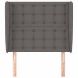 Vidaxl hoofdbord met randen 93x23x118 128 cm kunstleer grijs