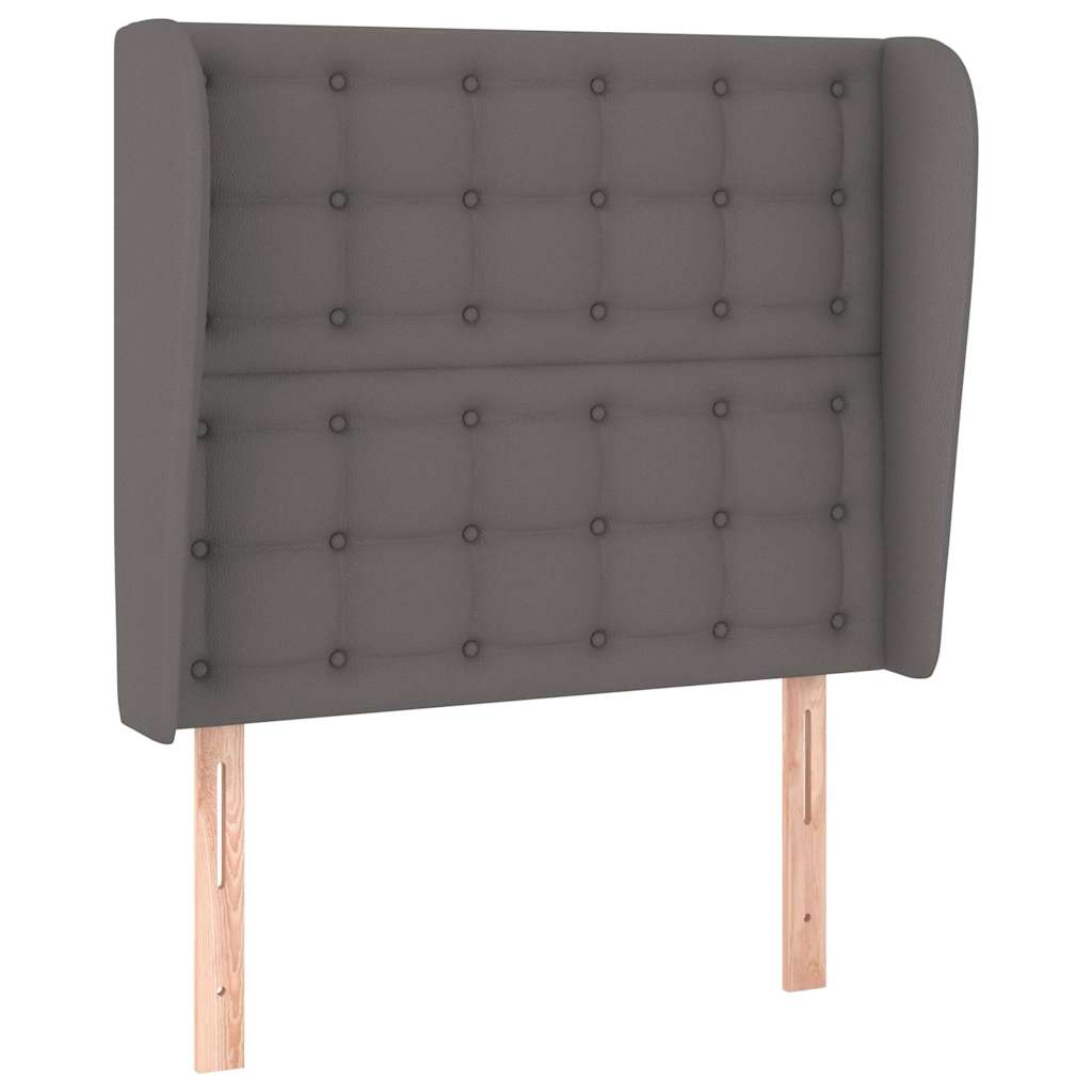 Vidaxl hoofdbord met randen 103x23x118 128 cm kunstleer grijs