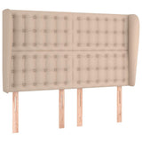 Vidaxl hoofdbord met randen 147x23x118 128cm kunstleer cappuccinokleur
