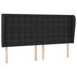 Vidaxl hoofdbord met randen 163x23x118 128 cm kunstleer zwart