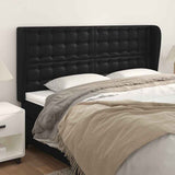 Vidaxl hoofdbord met randen 163x23x118 128 cm kunstleer zwart