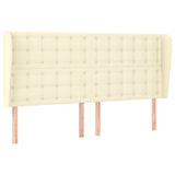 Vidaxl hoofdbord met randen 163x23x118 128 cm kunstleer crèmekleurig