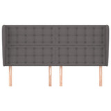 Vidaxl hoofdbord met randen 163x23x118 128 cm kunstleer grijs
