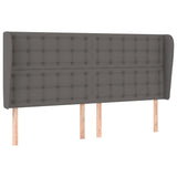 Vidaxl hoofdbord met randen 183x23x118 128 cm kunstleer grijs