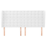 Vidaxl hoofdbord met randen 203x23x118 128 cm kunstleer wit