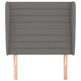Vidaxl hoofdbord met randen 83x23x118 128 cm stof donkergrijs