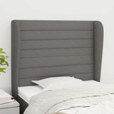 Vidaxl hoofdbord met randen 93x23x118 128 cm stof donkergrijs