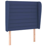 Vidaxl hoofdbord met randen 93x23x118 128 cm stof blauw