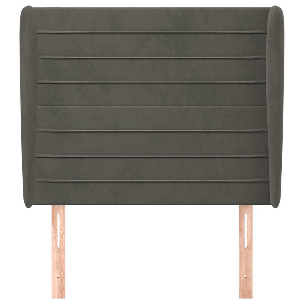 Vidaxl hoofdbord met randen 83x23x118 128 cm fluweel donkergrijs