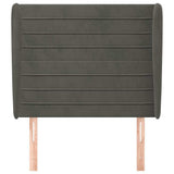 Vidaxl hoofdbord met randen 83x23x118 128 cm fluweel donkergrijs