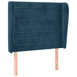 Vidaxl hoofdbord met randen 83x23x118 128 cm fluweel donkerblauw