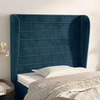 Vidaxl hoofdbord met randen 83x23x118 128 cm fluweel donkerblauw