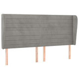 Vidaxl hoofdbord met randen 163x23x118 128 cm fluweel lichtgrijs