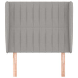 Vidaxl hoofdbord met randen 83x23x118 128 cm stof lichtgrijs